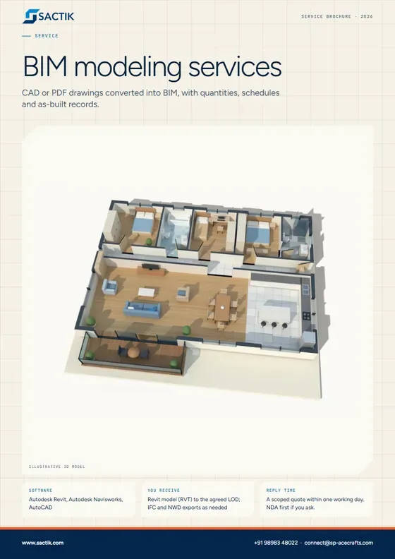 Cover of the BIM modeling brochure PDF
